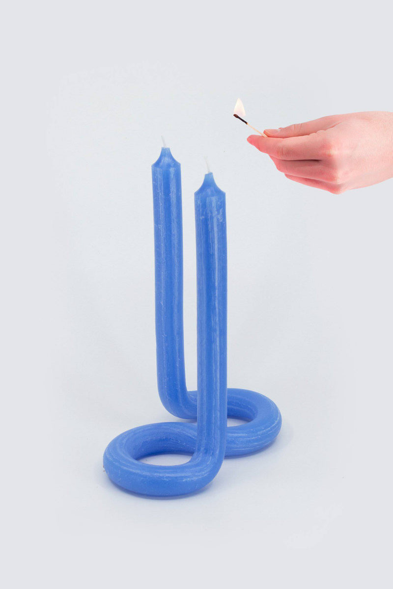 Blue Twist Candle - Sootheandsage.com