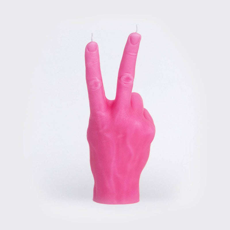 Peace Hand Candle - Pink - Sootheandsage.com