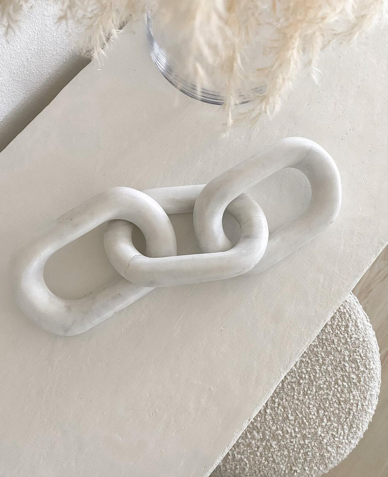 White Solid Marble Chain - [sootheandsage]