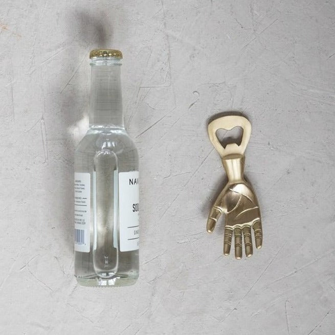 Brass Hand Bottle Opener - Sootheandsage.com