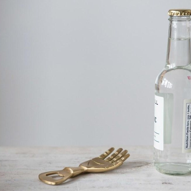 Brass Hand Bottle Opener - Sootheandsage.com