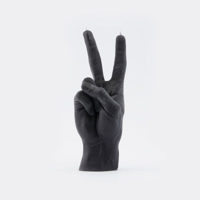Peace Hand Candle - Black - [sootheandsage]