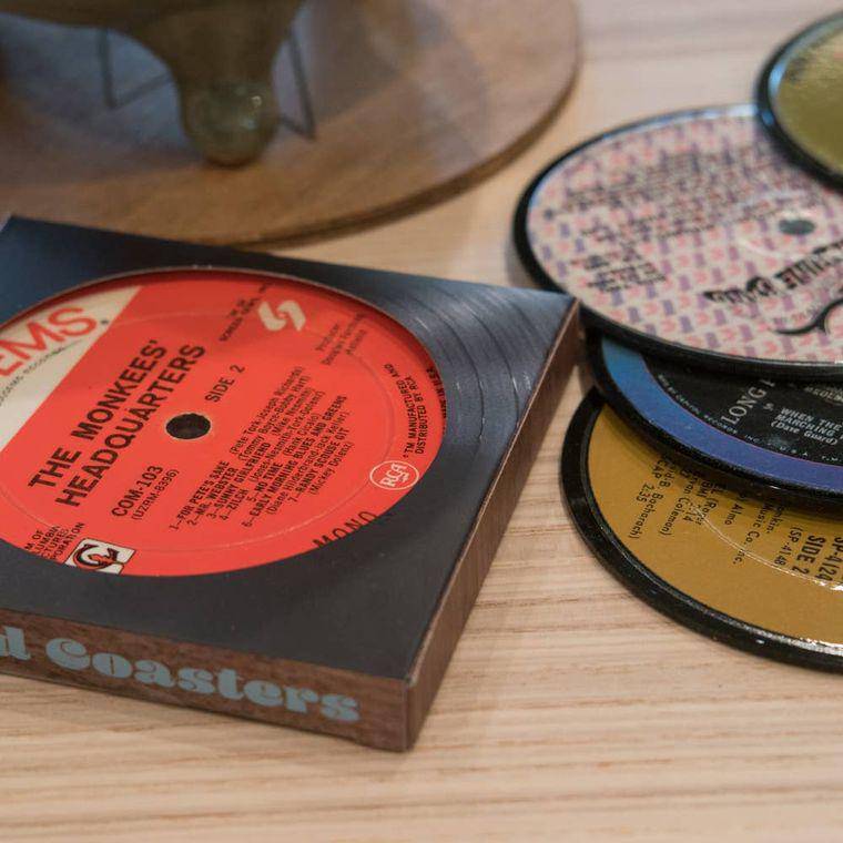 Vinyl Record Coasters (Set of 6) - Sootheandsage.com